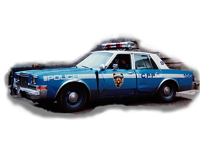 Car Greeting Card featuring the photograph New York City Police Patrol Car 1980s by Tom Conway