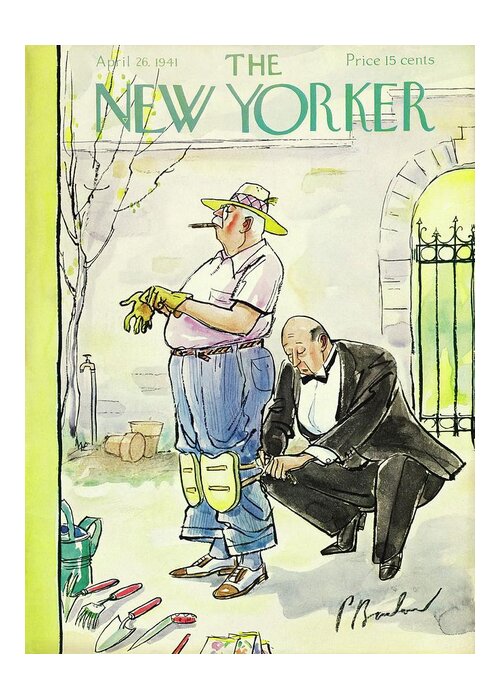 Butler Greeting Card featuring the painting New Yorker April 26 1941 by Perry Barlow