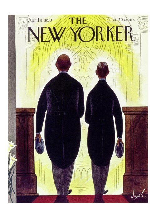 Church Greeting Card featuring the photograph New Yorker April 8 1950 by Constantin Alajalov