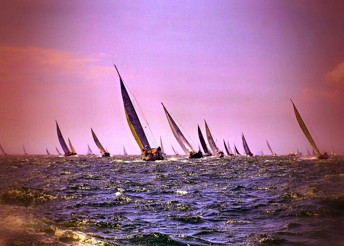 Ocean Greeting Card featuring the photograph Next Stop Nantucket by Bruce Gannon