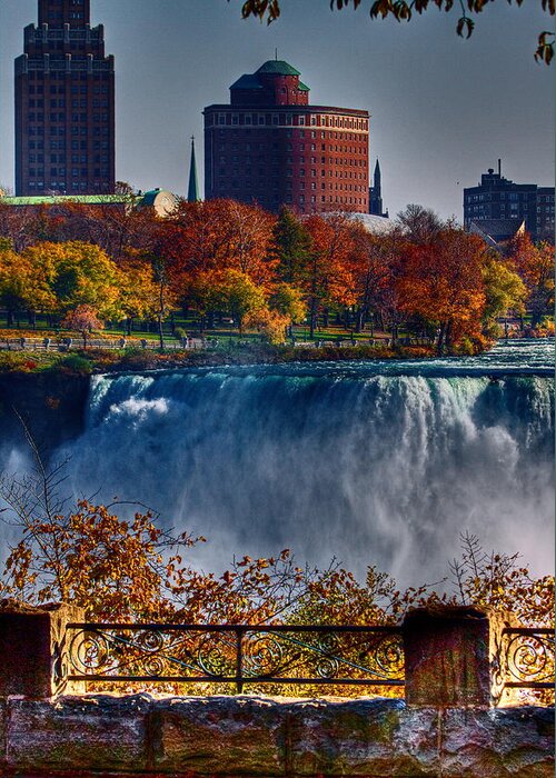 Niagara Falls Greeting Card featuring the photograph Niagara Falls From Ontario by Don Nieman