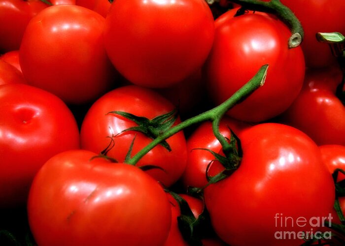 Food Greeting Card featuring the photograph Nice Tomatoes Baby by RC DeWinter