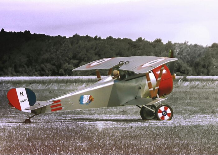 Aviation Greeting Card featuring the photograph Nieuport 17 by Guy Whiteley