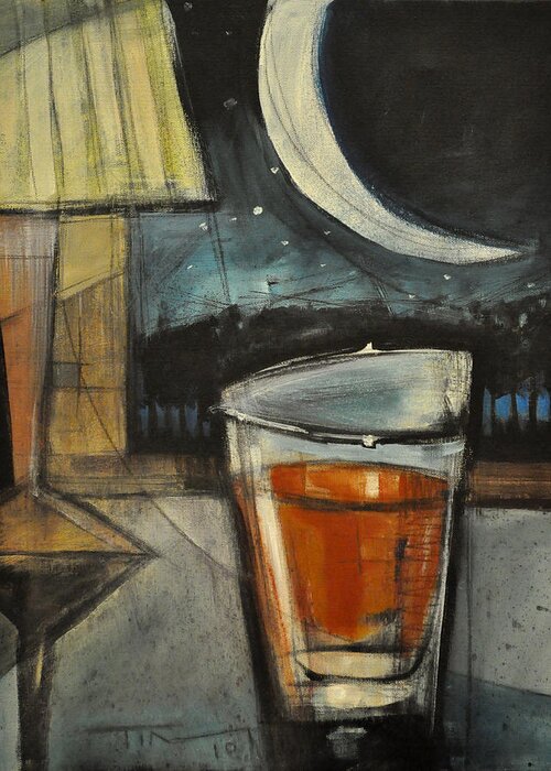 Nightcap Greeting Card featuring the painting Nightcap by Tim Nyberg