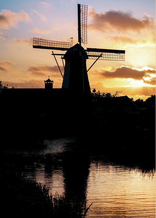 Windmill Greeting Card featuring the photograph No More Work for Today by Celso Bressan