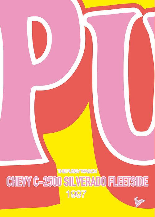 Chevy Greeting Card featuring the digital art No013 My Kill Bill minimal movie car poster by Chungkong Art