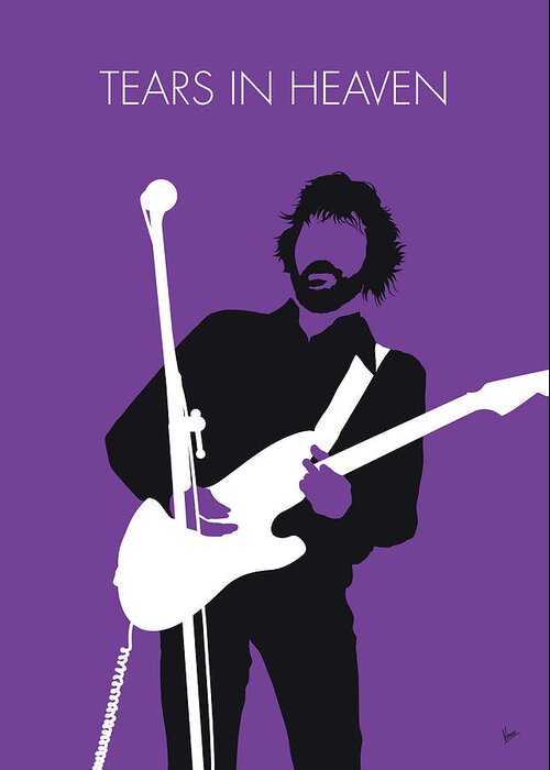 Eric Greeting Card featuring the digital art No141 MY ERIC CLAPTON Minimal Music poster by Chungkong Art