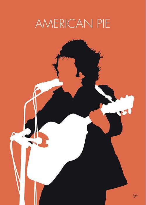 Don Greeting Card featuring the digital art No143 MY DON MCLEAN Minimal Music poster by Chungkong Art