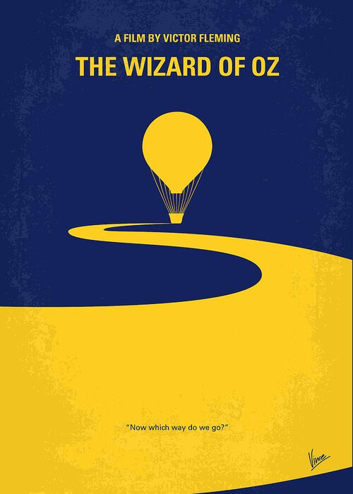 Wizard Greeting Card featuring the digital art No177 My Wizard of Oz minimal movie poster by Chungkong Art