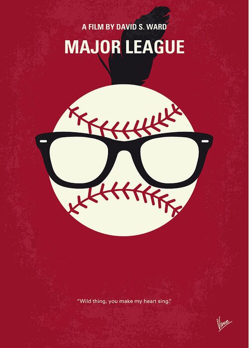 Major League Greeting Card featuring the digital art No541 My Major League minimal movie poster by Chungkong Art