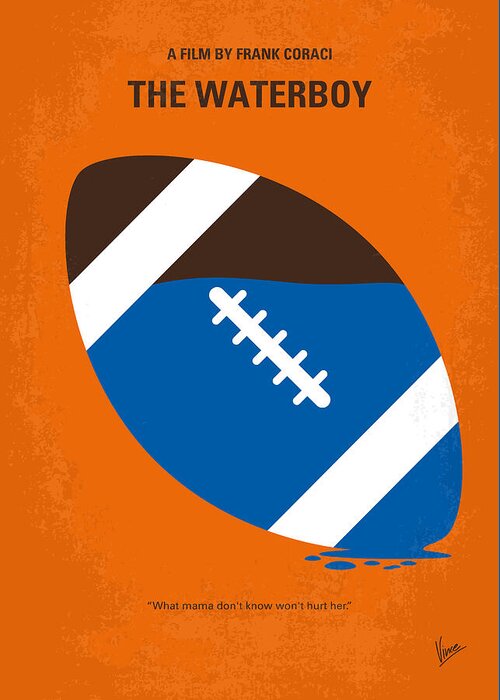 The Waterboy Greeting Card featuring the digital art No580 My The Waterboy minimal movie poster by Chungkong Art