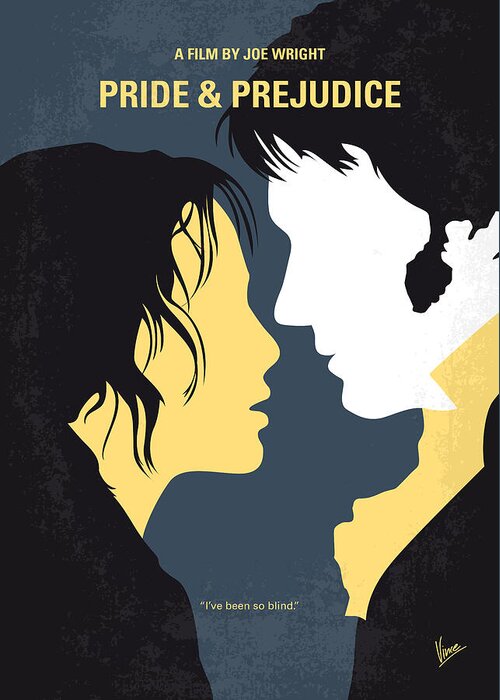 Pride Greeting Card featuring the digital art No584 My Pride and Prejudice minimal movie poster by Chungkong Art