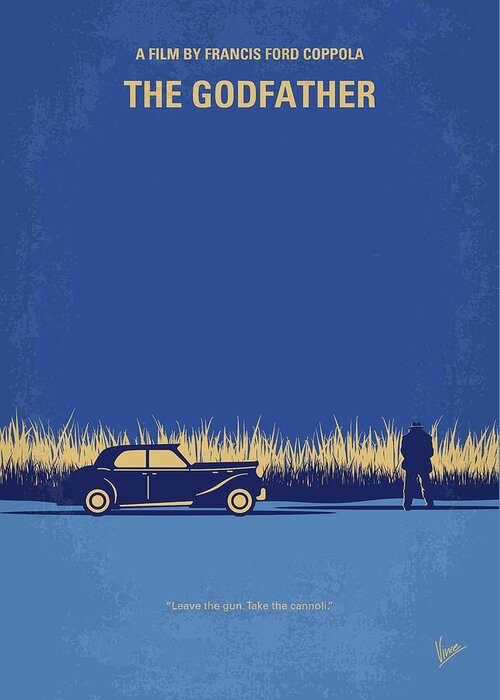 The Greeting Card featuring the digital art No686-1 My Godfather I minimal movie poster by Chungkong Art