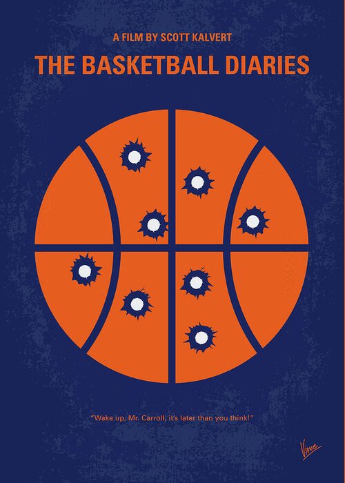 The Basketball Diaries Greeting Card featuring the digital art No782 My The Basketball Diaries minimal movie poster by Chungkong Art