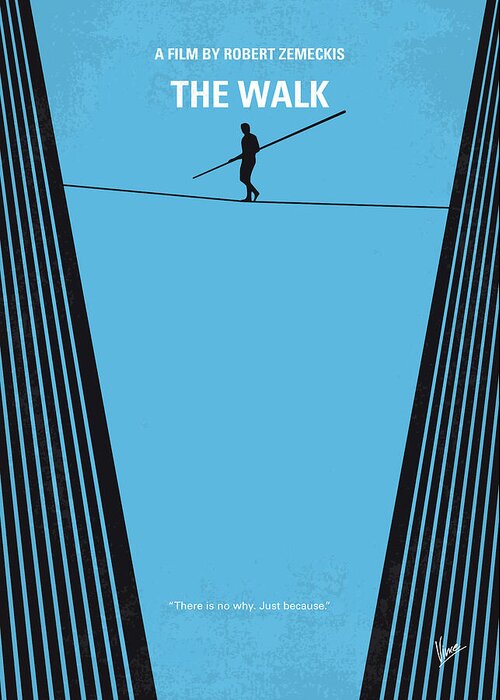 The Walk Greeting Card featuring the digital art No796 My The Walk minimal movie poster by Chungkong Art