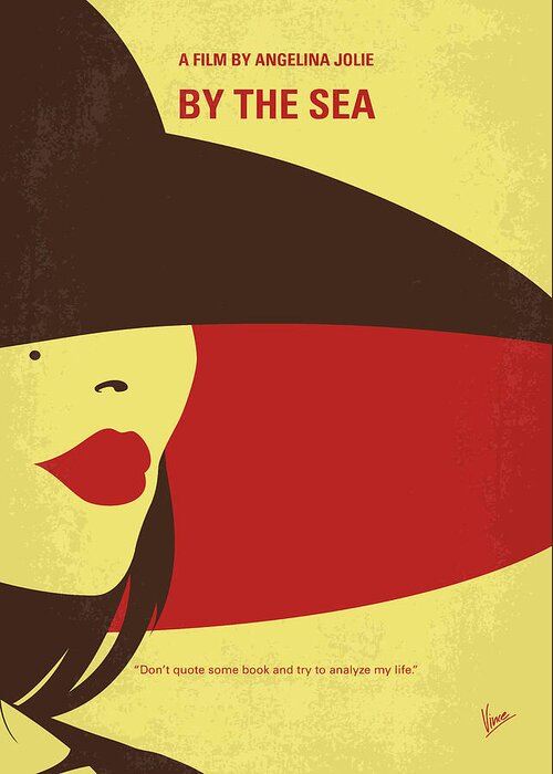 By The Sea Greeting Card featuring the digital art No805 My By the Sea minimal movie poster by Chungkong Art