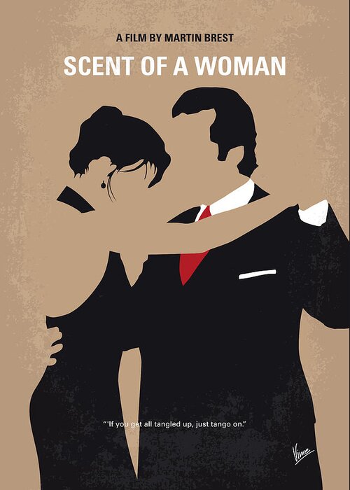 Scent Greeting Card featuring the digital art No888 My Scent of a Woman minimal movie poster by Chungkong Art