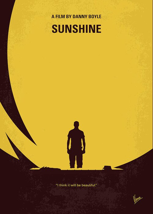 Sunshine Greeting Card featuring the digital art No947 My Sunshine minimal movie poster by Chungkong Art