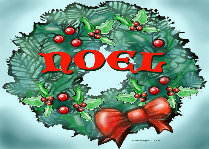 Noel Greeting Card featuring the greeting card Noel by Kevin Middleton