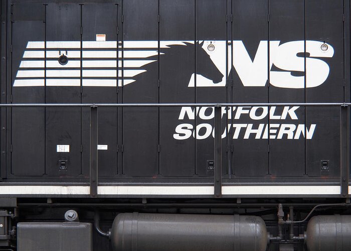 Railroad Greeting Card featuring the photograph Norfolk Southern Emblem by Mike McGlothlen
