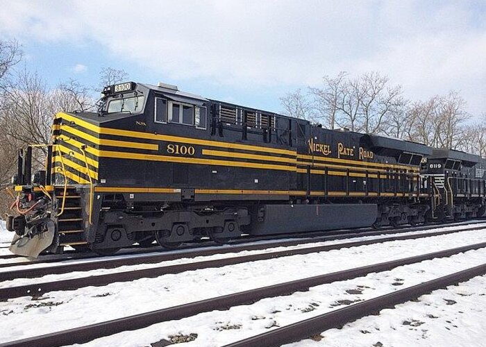 Loves_transports Greeting Card featuring the photograph Norfolk Southern Nickel Plate Heritage by Kim Schumacher