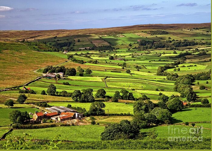 Yorkshire Landscape Greeting Card featuring the photograph North York Moors countryside by Martyn Arnold
