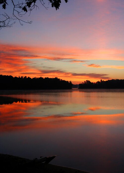 Sunrise Greeting Card featuring the photograph NorthWoods Tranquility 2 by Brook Burling