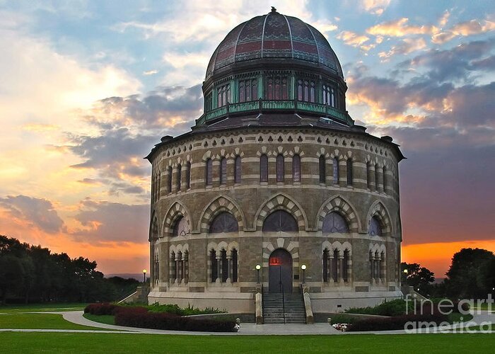 Nott Memorial Greeting Card featuring the photograph Nott Sunset by Neil Shapiro