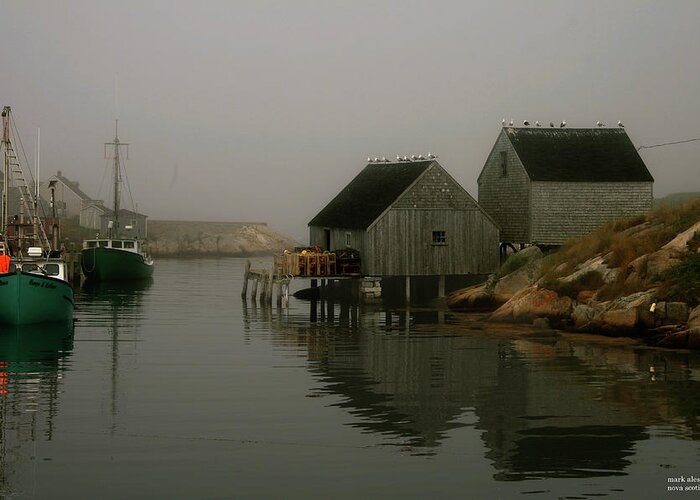  Greeting Card featuring the photograph Nova Scotia harbor by Mark Alesse