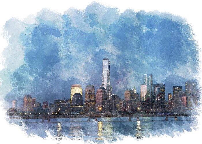 Nyc Greeting Card featuring the photograph NYC Skyline Portrait by Eleanor Abramson