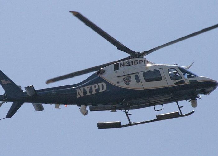 Agustawestland Aw 119 Koala Greeting Card featuring the photograph NYPD Aviation Unit by Christopher J Kirby