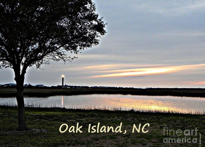 Art Greeting Card featuring the painting Oak Island Lighthouse Poster by Shelia Kempf