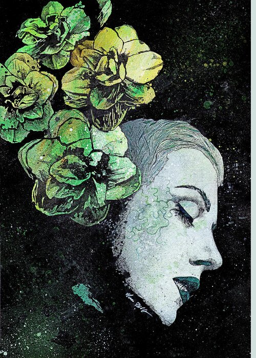 Flowers Greeting Card featuring the painting Obey Me by Marco Paludet