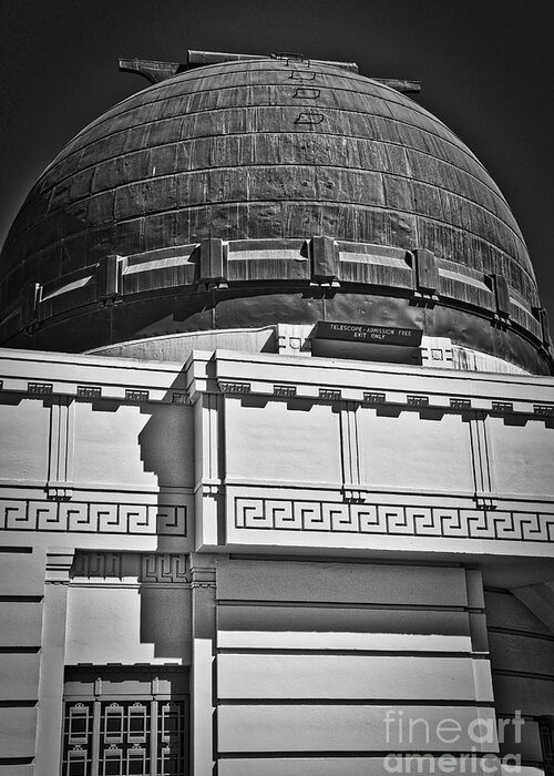Griffith-park Greeting Card featuring the photograph Observatory In Art Deco by Kirt Tisdale