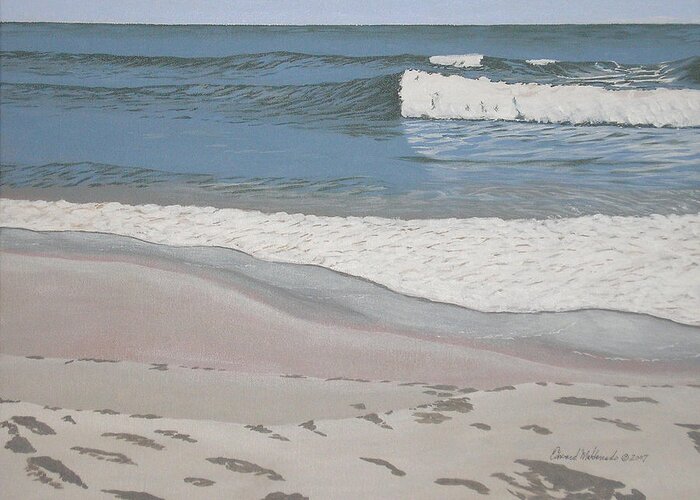 Ocean Greeting Card featuring the painting Ocean Breeze by Edward Maldonado