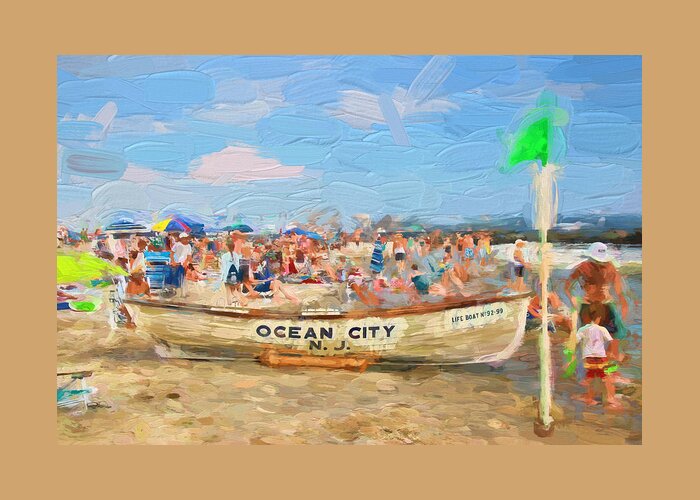 Ocean City Rescue Greeting Card featuring the photograph Ocean City Rescue Boat 2 by Allen Beatty