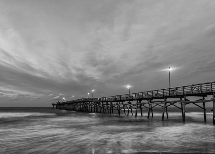 Oceancrestpier Greeting Card featuring the photograph Ocean Crest Pier Sunrise by Nick Noble