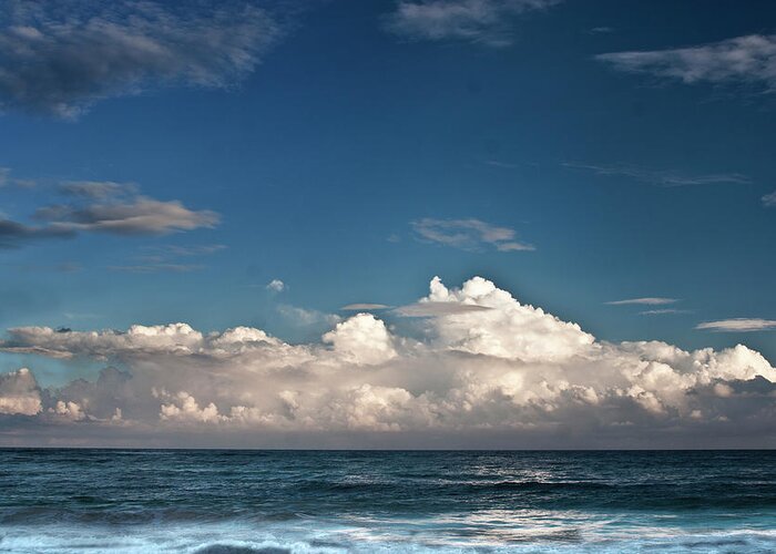 Ocean Clouds Greeting Card featuring the photograph Ocean Horizon by David Chasey