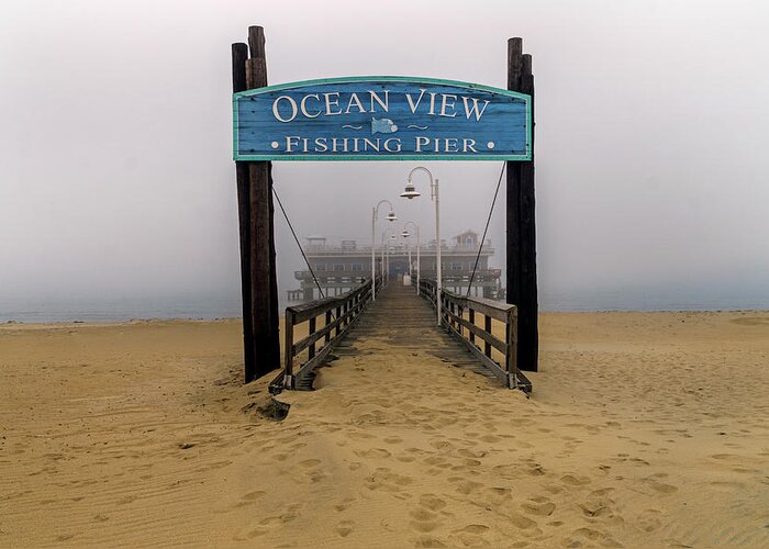 Ocean View Greeting Card featuring the photograph Ocean View Pier by Jerry Gammon