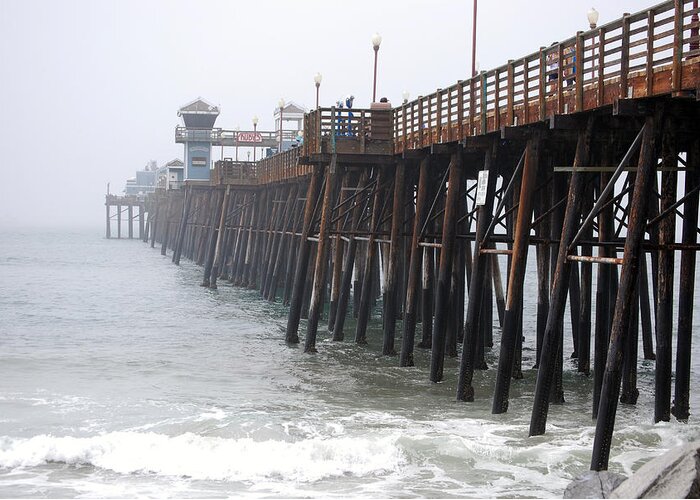 Oceanside Greeting Card featuring the photograph Oceanside Pier by Bill Dutting