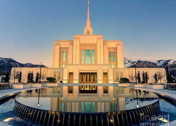 Ogden Greeting Card featuring the photograph Ogden LDS Temple by Roxie Crouch