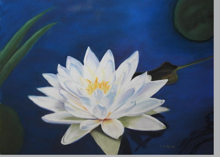 Water Greeting Card featuring the pastel Oh Lily by Carol Corliss