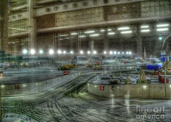 Ohare Airport Greeting Card featuring the photograph O'Hare Winter by David Bearden