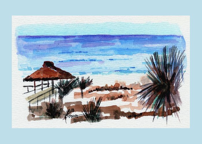 Vacation Greeting Card featuring the painting Okaloosa Island, Florida by Adele Bower
