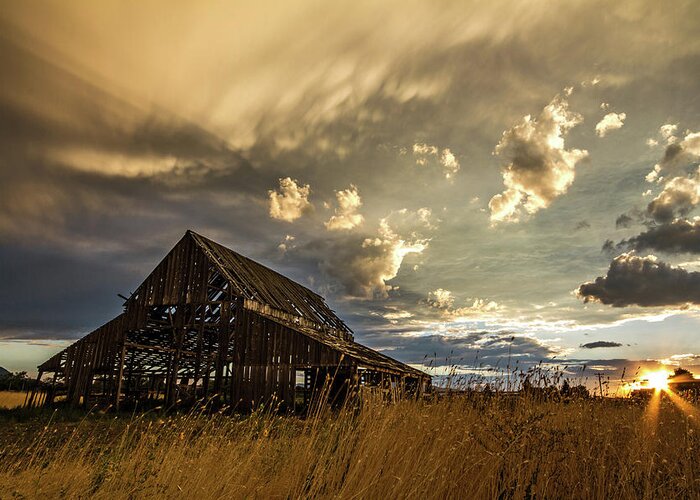 Barn Greeting Card featuring the photograph Old Barn by Wesley Aston