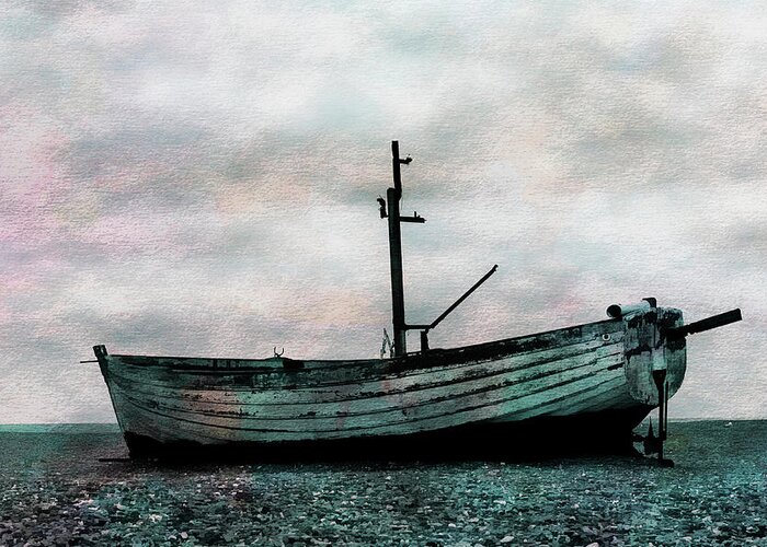 Old Greeting Card featuring the photograph Old Boat at Aldeburgh by John Paul Cullen