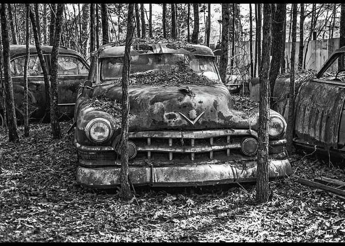 Junked Car Greeting Card featuring the photograph Old Cadillac by Matthew Pace