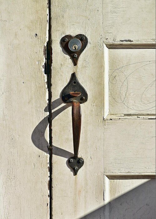 Old Door Knob Greeting Card featuring the photograph Old Door Knob 3 by Joanne Coyle