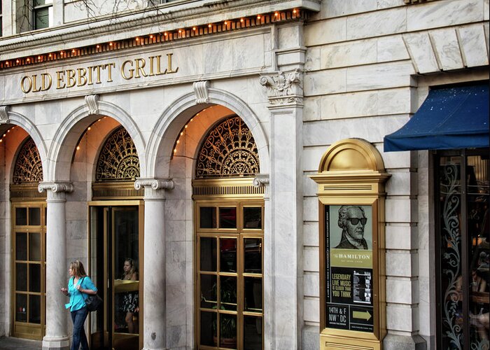 Washington Dc Greeting Card featuring the photograph Old Ebbitt Grill by Greg and Chrystal Mimbs