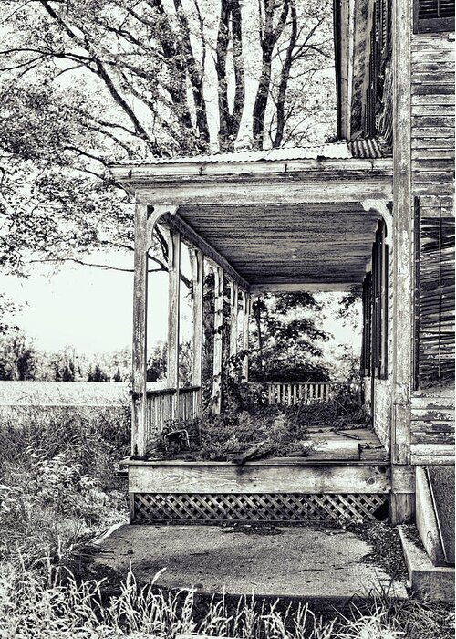 Porch Greeting Card featuring the photograph Old Farmhouse Porch by HD Connelly